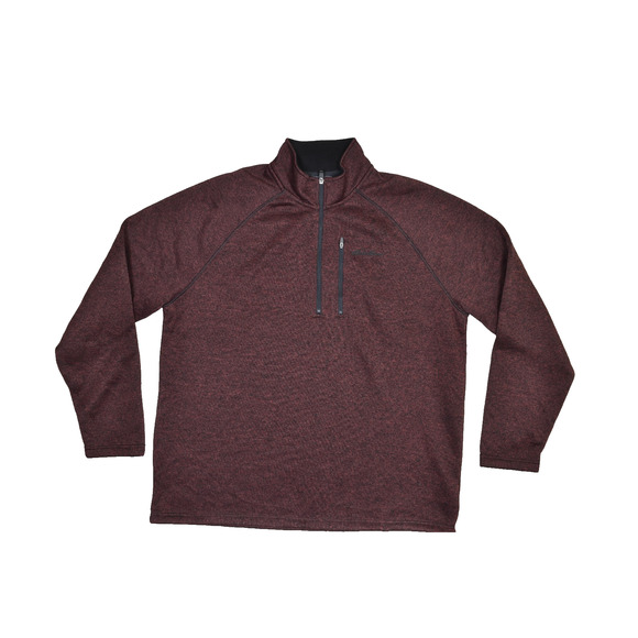 Eddie Bauer Men's Sweater Size XXL Quarter Zip Radiator Fleece Classic Burgundy - Picture 1 of 8